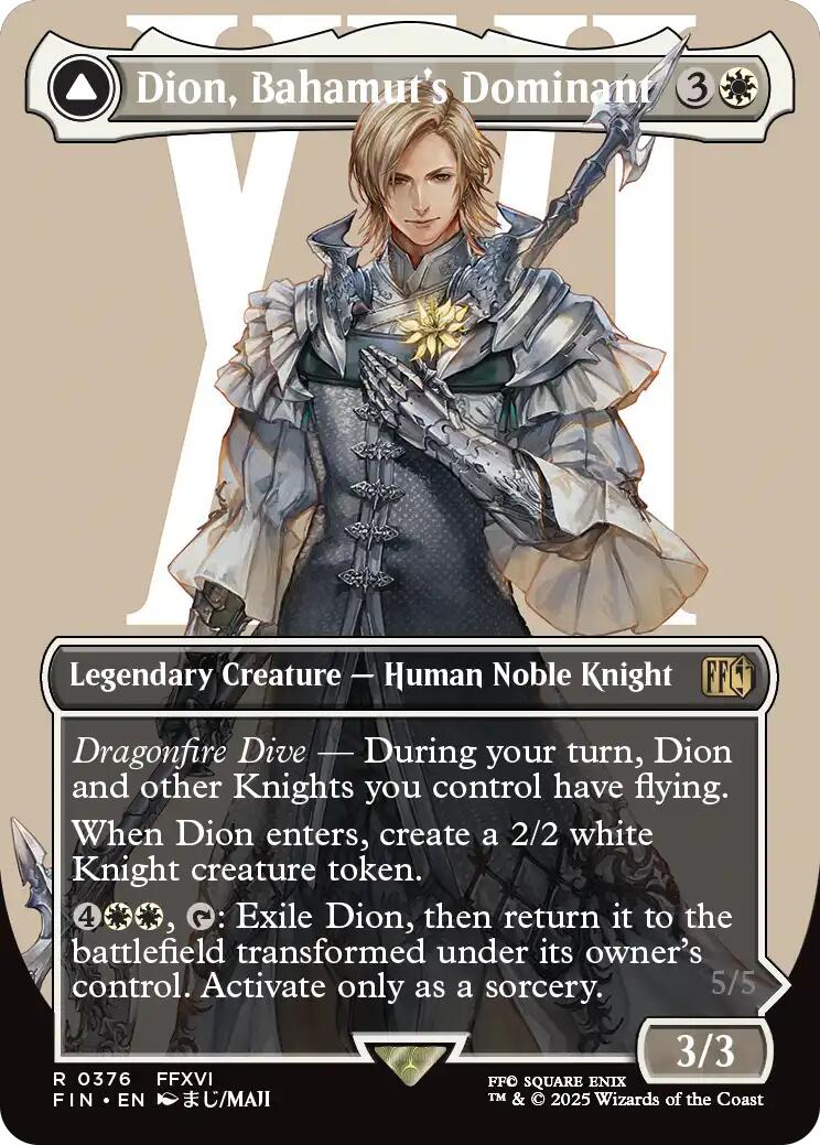 Dion, Bahamut's Dominant // Bahamut, Warden of Light (Borderless) [FINAL FANTASY] | Tabernacle Games