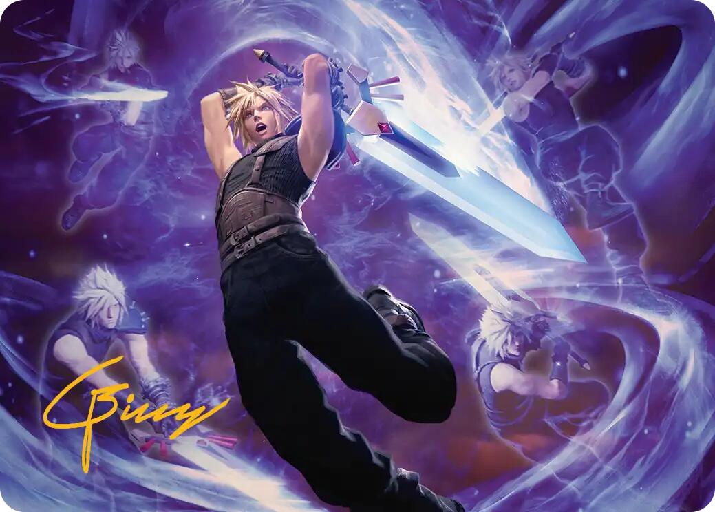 Cloud's Limit Break Art Card (Gold-Stamped Signature) [FINAL FANTASY Art Series] | Tabernacle Games
