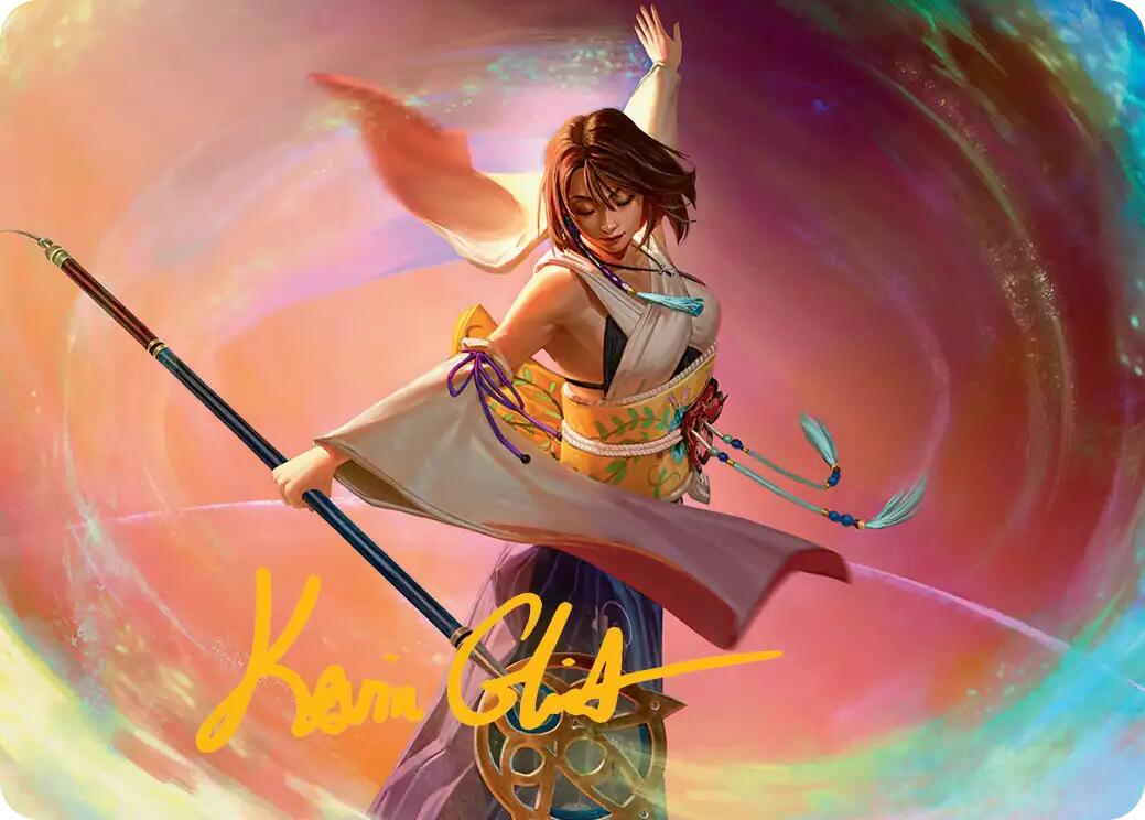 Yuna, Grand Summoner Art Card (Gold-Stamped Signature) [FINAL FANTASY Art Series] | Tabernacle Games