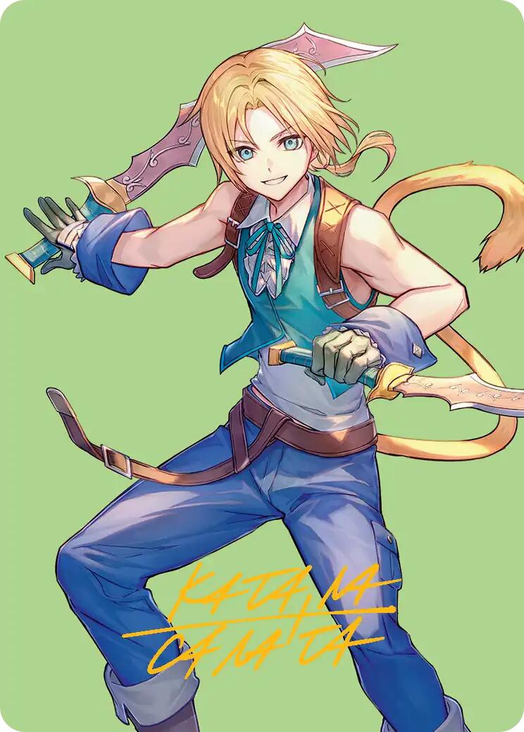 Zidane, Tantalus Thief Art Card (Gold-Stamped Signature) [FINAL FANTASY Art Series] | Tabernacle Games