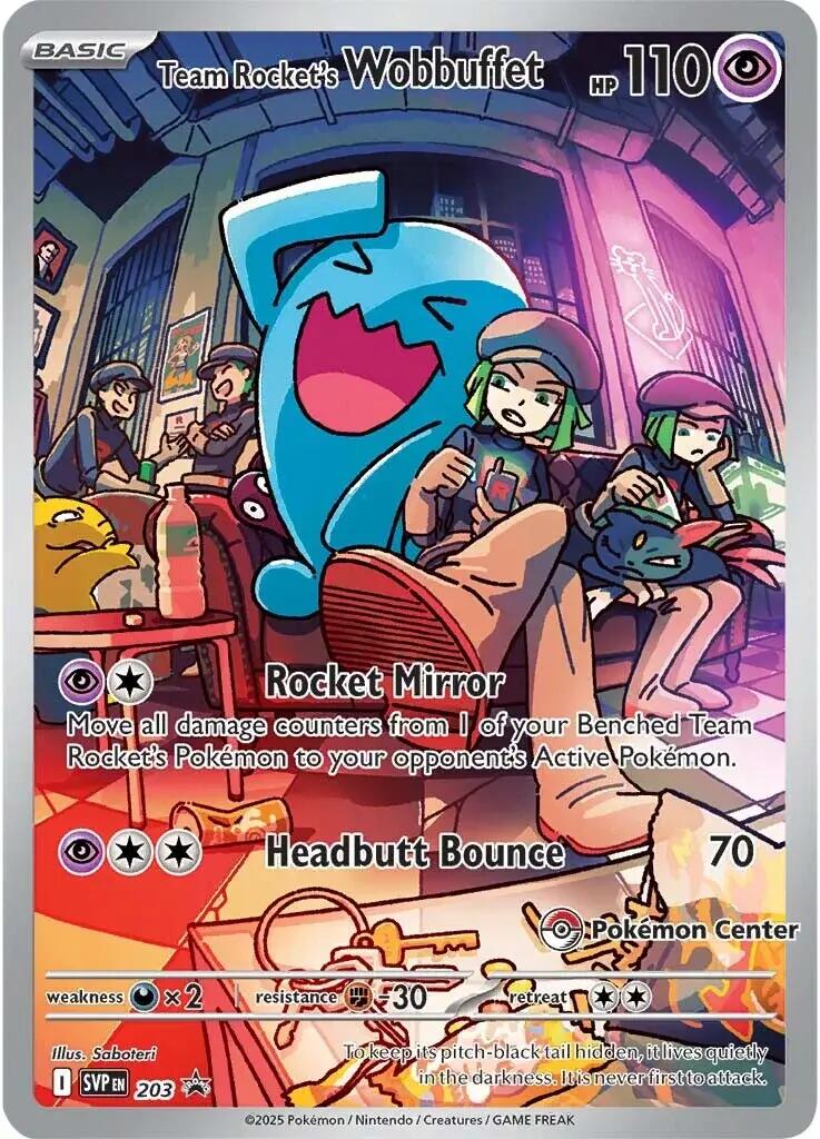 Team Rocket's Wobbuffet (203) (Pokemon Center Exclusive) [Scarlet & Violet: Black Star Promos] | Tabernacle Games