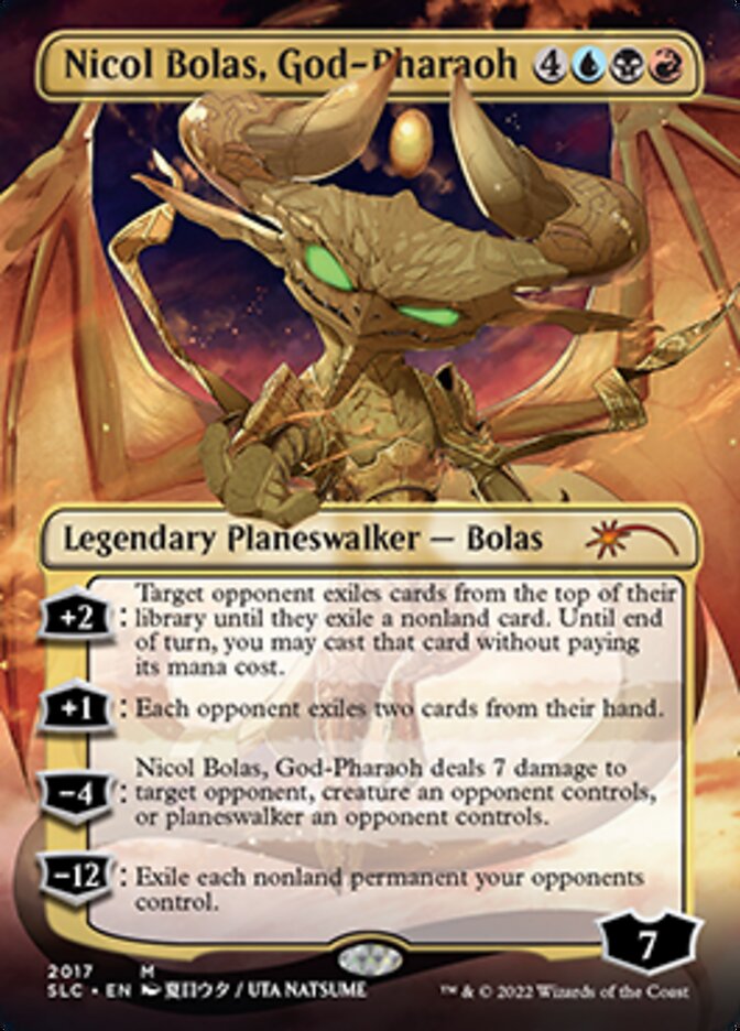 Nicol Bolas, God-Pharaoh (Borderless) [Secret Lair Countdown Kit] | Tabernacle Games