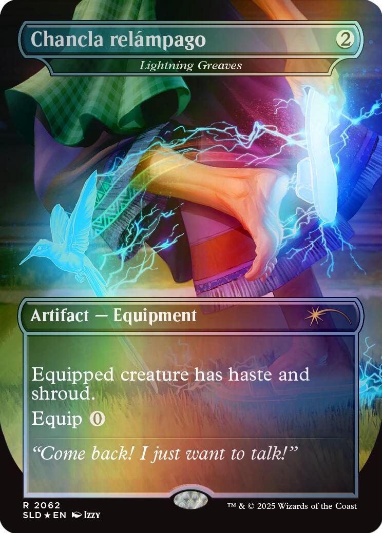Chancla relampago - Lightning Greaves (Rainbow Foil) [Secret Lair Drop Series] | Tabernacle Games