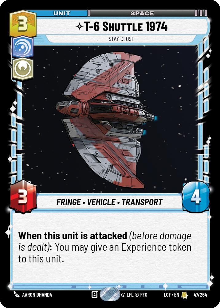 T-6 Shuttle 1974 - Stay Close (47/264) (47/264) [Legends of the Force] | Tabernacle Games