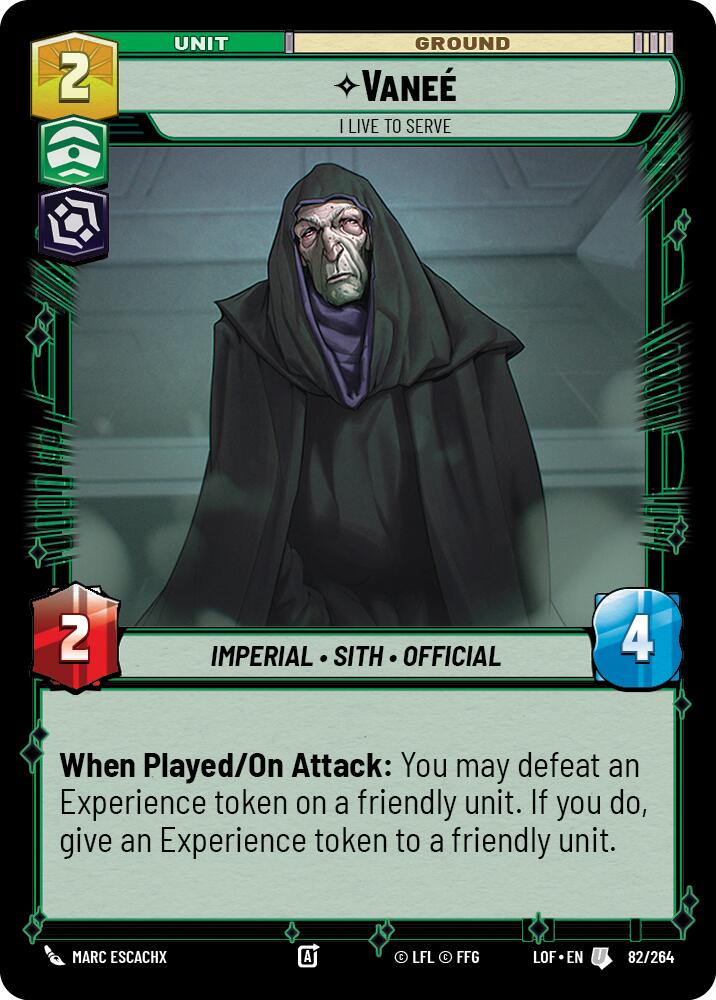 Vanee - I Live to Serve (82/264) (82/264) [Legends of the Force] | Tabernacle Games