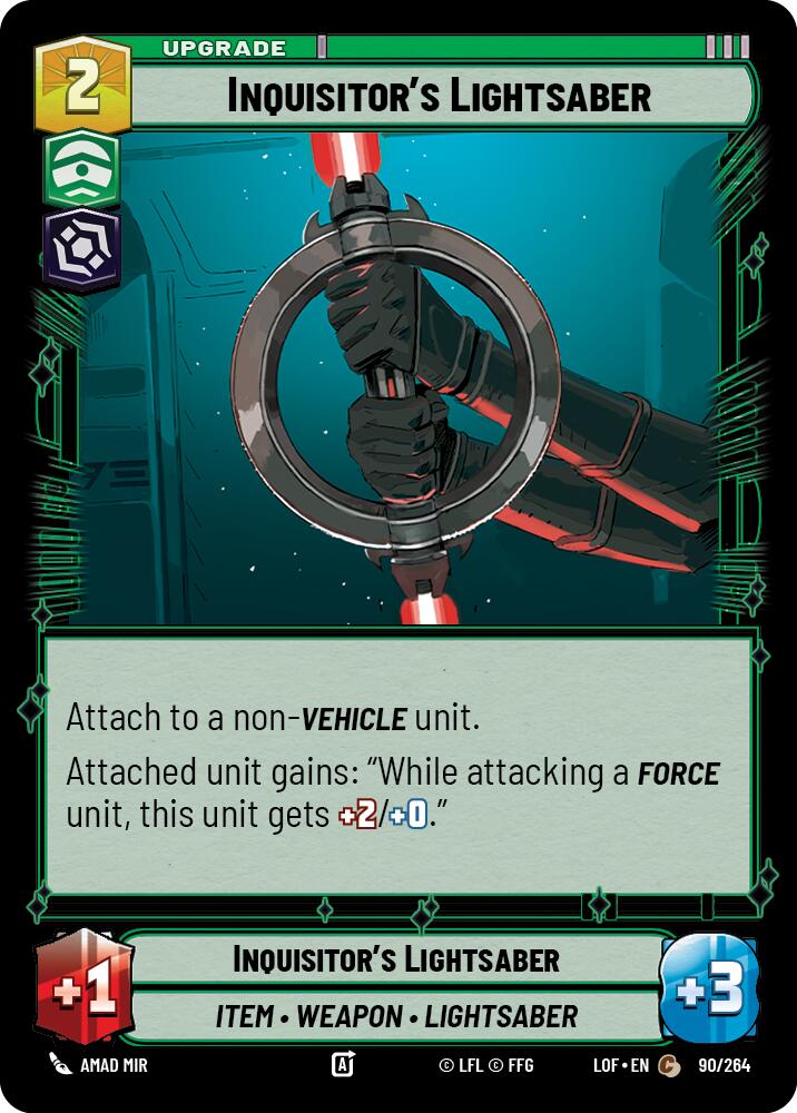 Inquisitor's Lightsaber (90/264) (90/264) [Legends of the Force] | Tabernacle Games