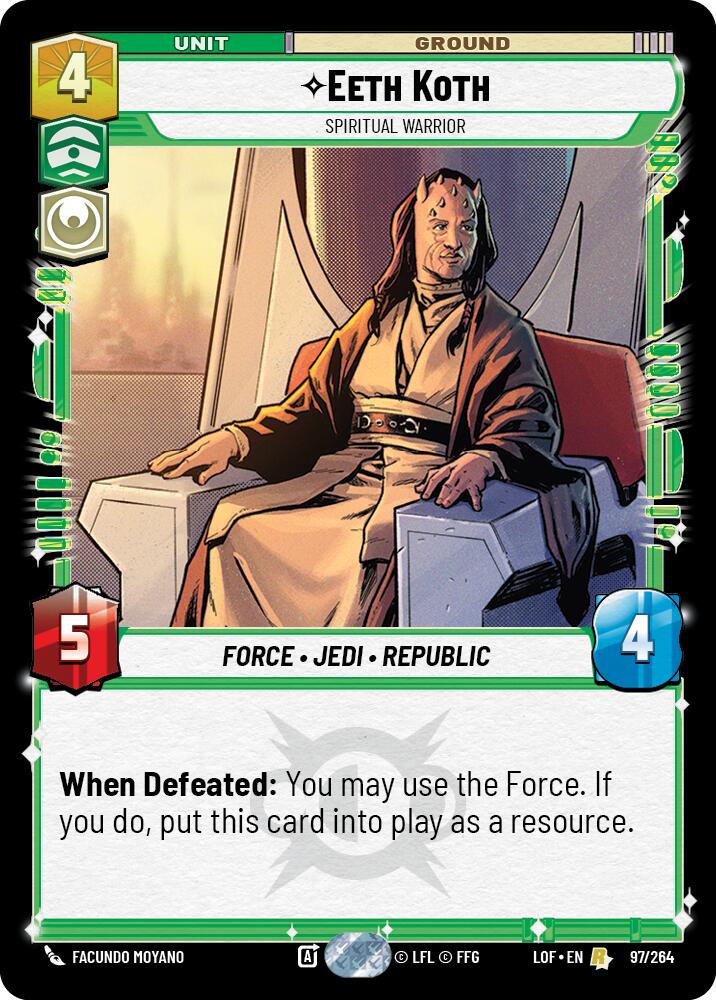 Eeth Koth - Spiritual Warrior (97/264) (97/264) [Legends of the Force] | Tabernacle Games