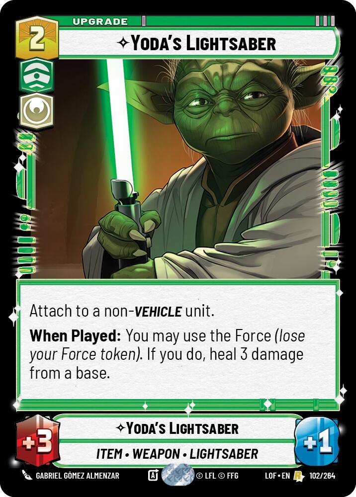 Yoda's Lightsaber (102/264) (102/264) [Legends of the Force] | Tabernacle Games