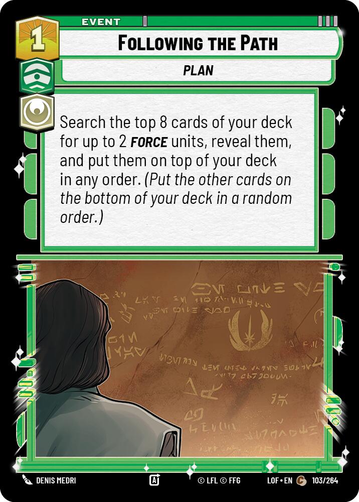Following the Path (103/264) (103/264) [Legends of the Force] | Tabernacle Games