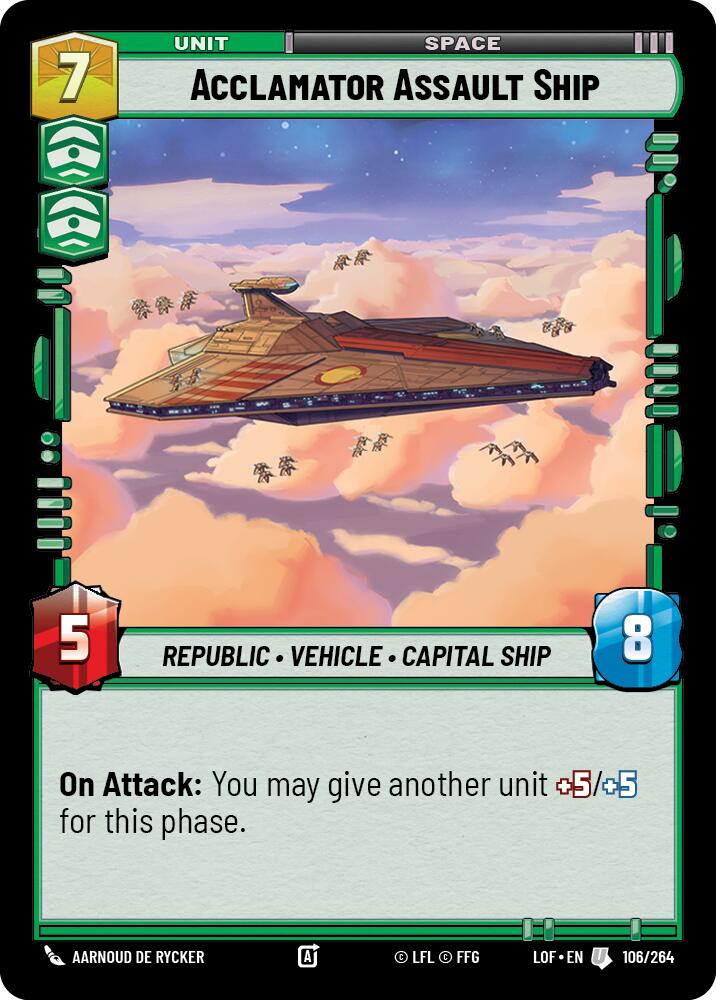 Acclamator Assault Ship (106/264) (106/264) [Legends of the Force] | Tabernacle Games
