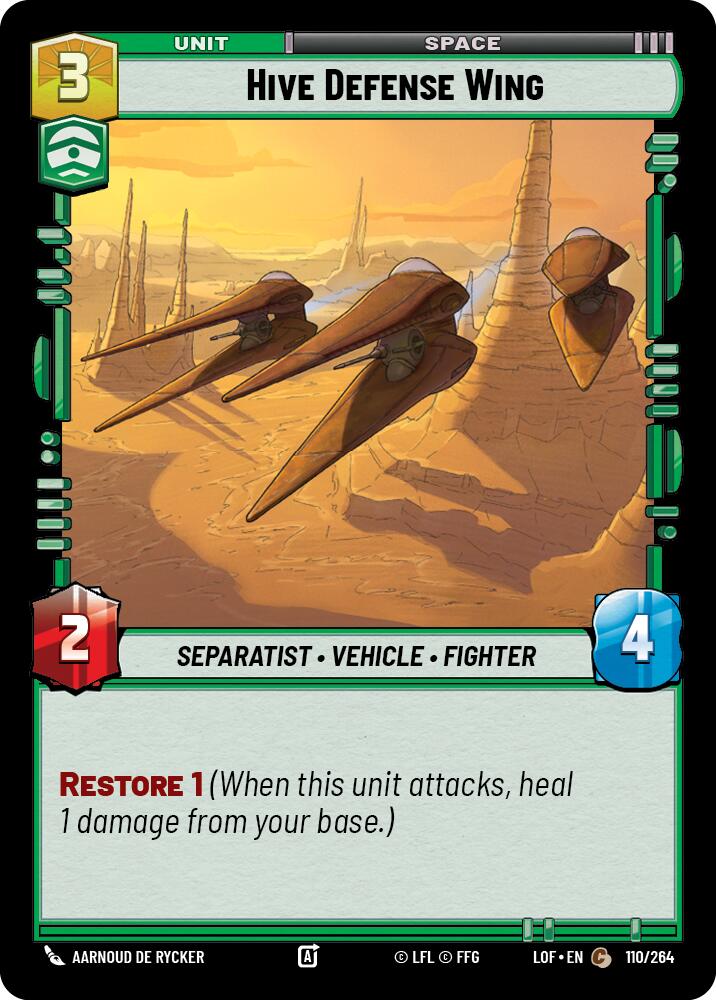 Hive Defense Wing (110/264) (110/264) [Legends of the Force] | Tabernacle Games