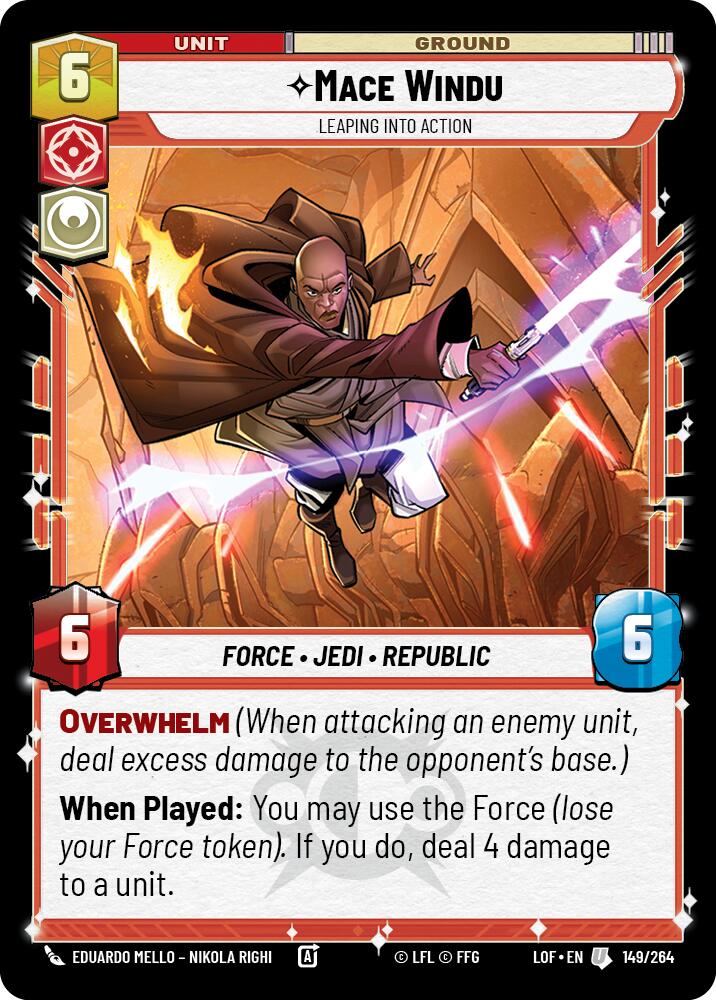 Mace Windu - Leaping into Action (149/264) (149/264) [Legends of the Force] | Tabernacle Games