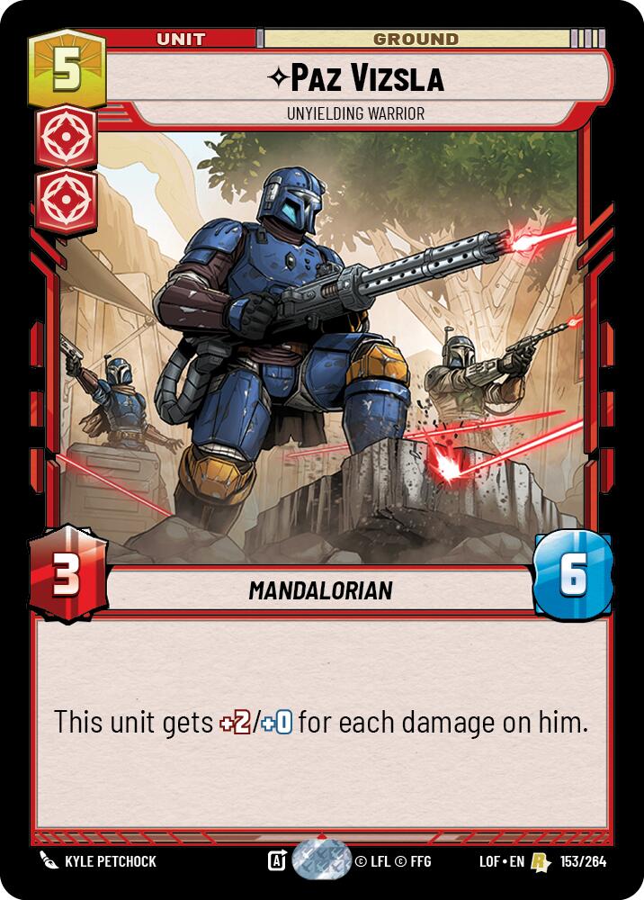 Paz Vizsla - Unyielding Warrior (153/264) (153/264) [Legends of the Force] | Tabernacle Games