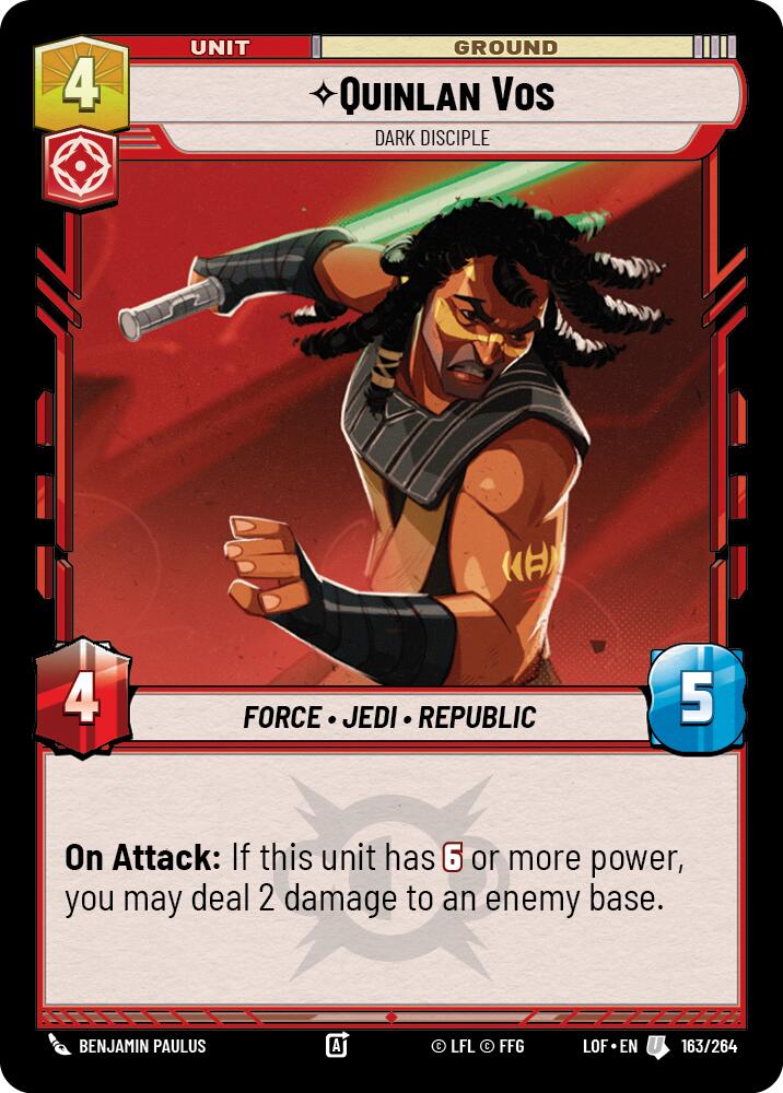 Quinlan Vos - Dark Disciple (163/264) (163/264) [Legends of the Force] | Tabernacle Games