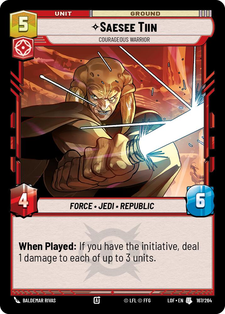 Saesee Tiin - Courageous Warrior (167/264) (167/264) [Legends of the Force] | Tabernacle Games