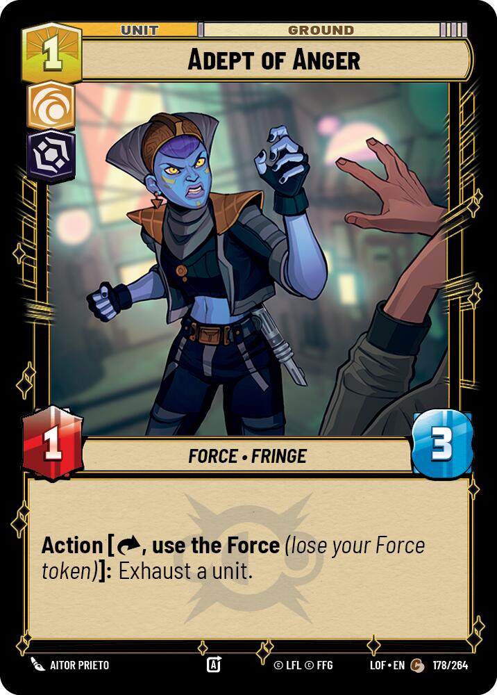 Adept of Anger (178/264) (178/264) [Legends of the Force] | Tabernacle Games