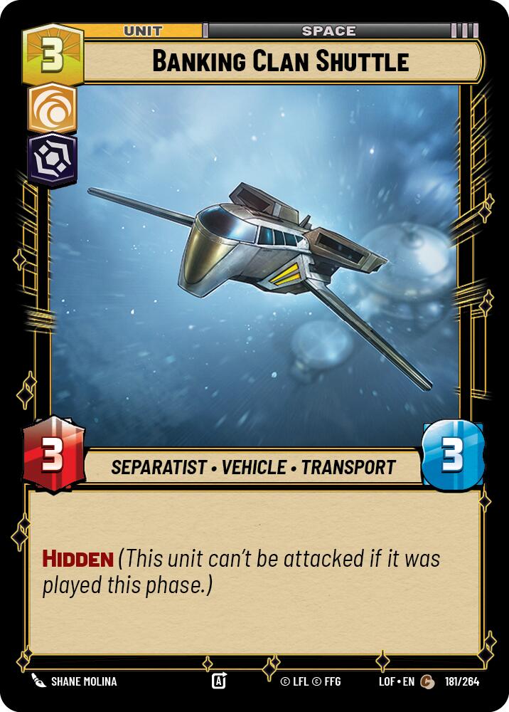 Banking Clan Shuttle (181/264) (181/264) [Legends of the Force] | Tabernacle Games