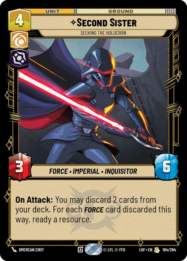 Second Sister - Seeking the Holocron (184/264) (184/264) [Legends of the Force] | Tabernacle Games