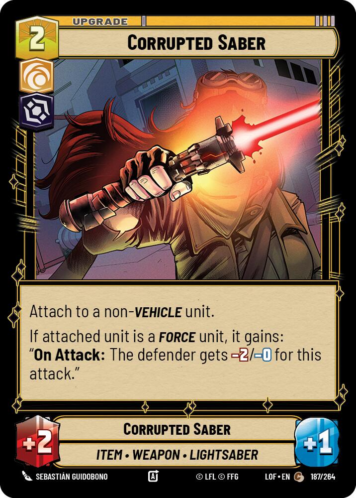 Corrupted Saber (187/264) (187/264) [Legends of the Force] | Tabernacle Games