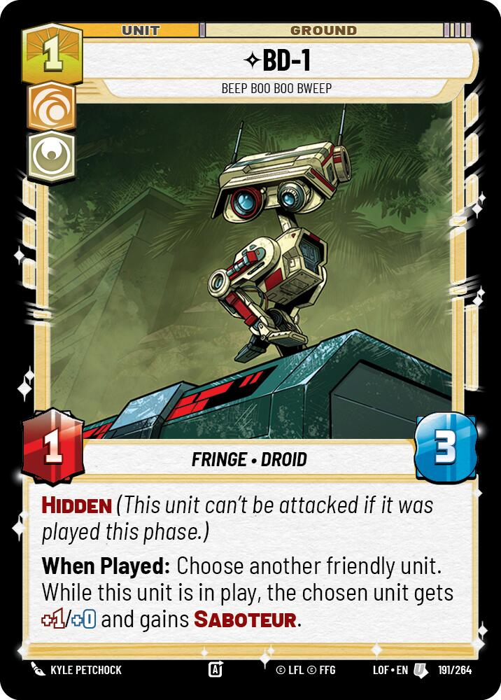 BD-1 - Beep Boo Boo Bweep (191/264) (191/264) [Legends of the Force] | Tabernacle Games