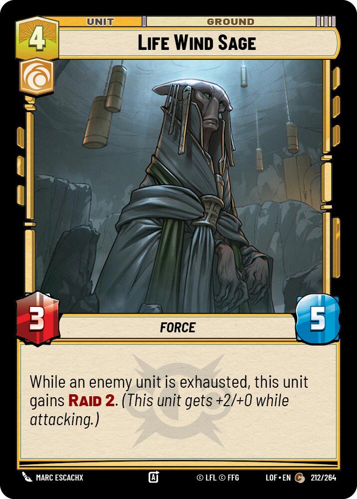 Life Wind Sage (212/264) (212/264) [Legends of the Force] | Tabernacle Games