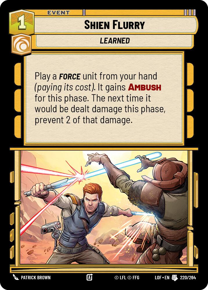 Shien Flurry (220/264) (220/264) [Legends of the Force] | Tabernacle Games