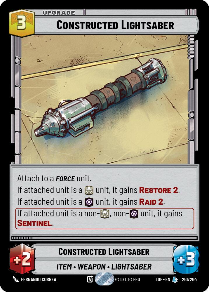Constructed Lightsaber (261/264) (261/264) [Legends of the Force] | Tabernacle Games