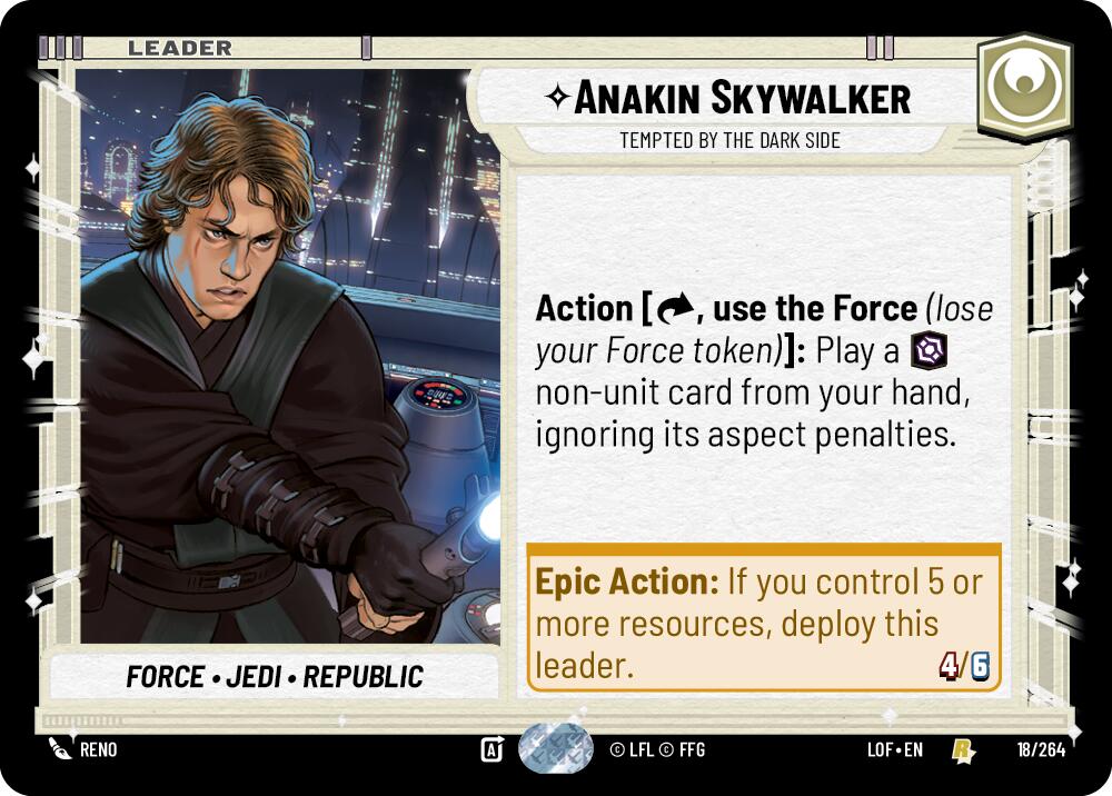 Anakin Skywalker - Tempted by the Dark Side (018/264) (018/264) [Legends of the Force] | Tabernacle Games