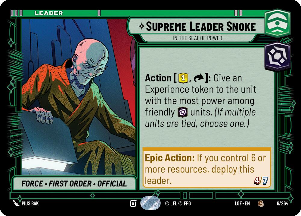 Supreme Leader Snoke - In the Seat of Power (006/264) (006/264) [Legends of the Force] | Tabernacle Games