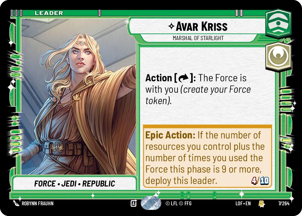 Avar Kriss - Marshal of Starlight (007/264) (007/264) [Legends of the Force] | Tabernacle Games