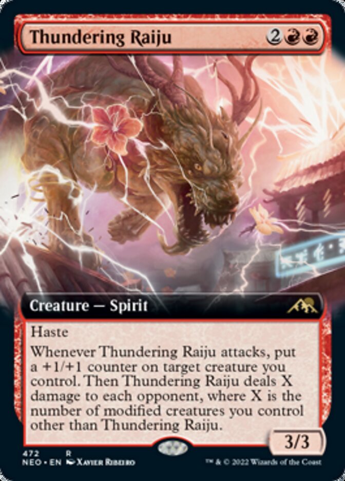 Thundering Raiju (Extended Art) [Kamigawa: Neon Dynasty] | Tabernacle Games