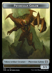 Rebel // Phyrexian Golem Double-Sided Token [Phyrexia: All Will Be One Tokens] | Tabernacle Games
