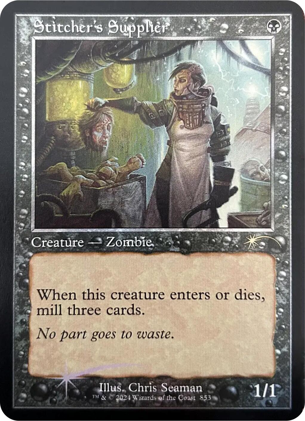Stitcher's Supplier (Retro Frame) [Secret Lair Drop Series] | Tabernacle Games