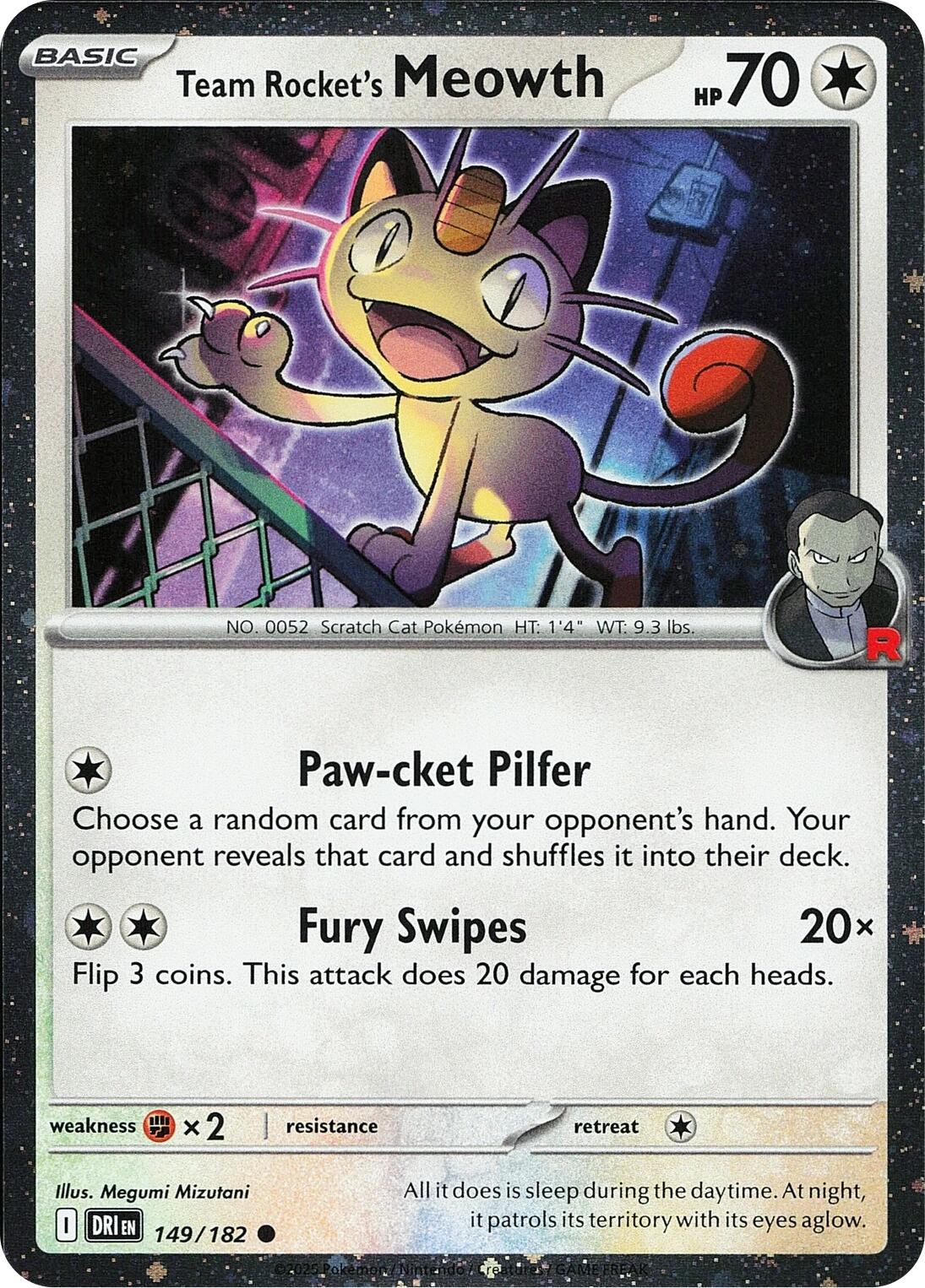 Team Rocket's Meowth (149/182) (Cosmos Holo) [Miscellaneous Cards] | Tabernacle Games