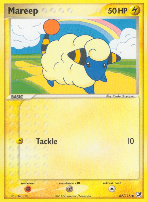 Mareep (62/115) [EX: Unseen Forces] | Tabernacle Games