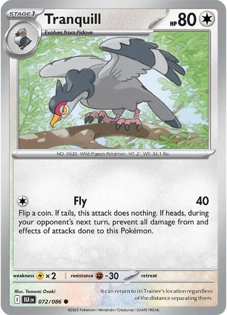 Tranquill (072/086) [Scarlet & Violet: Black Bolt] | Tabernacle Games