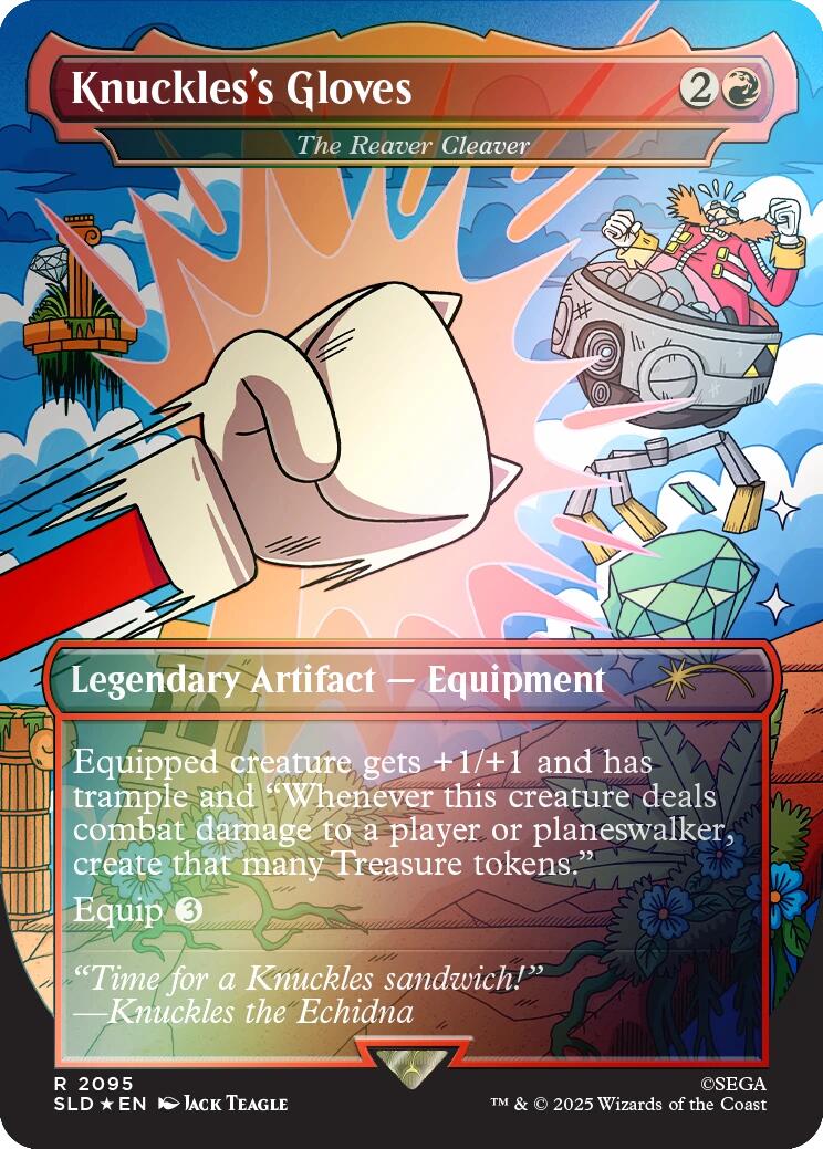 Knuckles's Gloves - The Reaver Cleaver (Rainbow Foil) [Secret Lair Drop Series] | Tabernacle Games