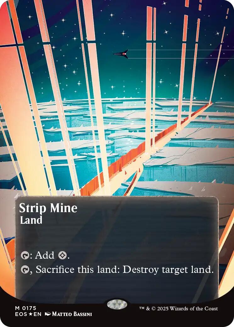 Strip Mine (0175) (Borderless) (Galaxy Foil) [Edge of Eternities: Stellar Sights] | Tabernacle Games