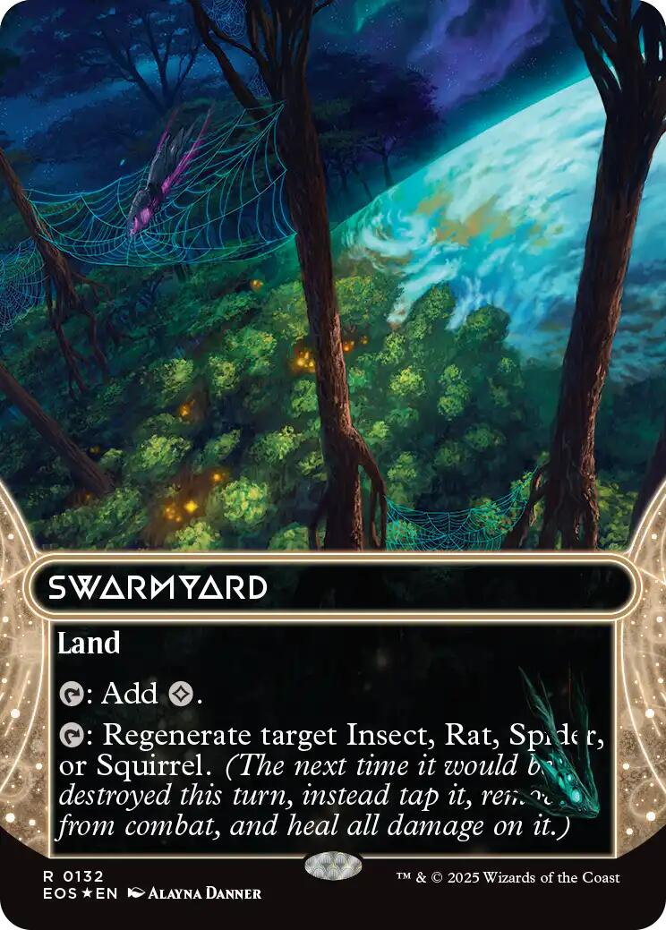 Swarmyard (0132) (Borderless) (Galaxy Foil) [Edge of Eternities: Stellar Sights] | Tabernacle Games