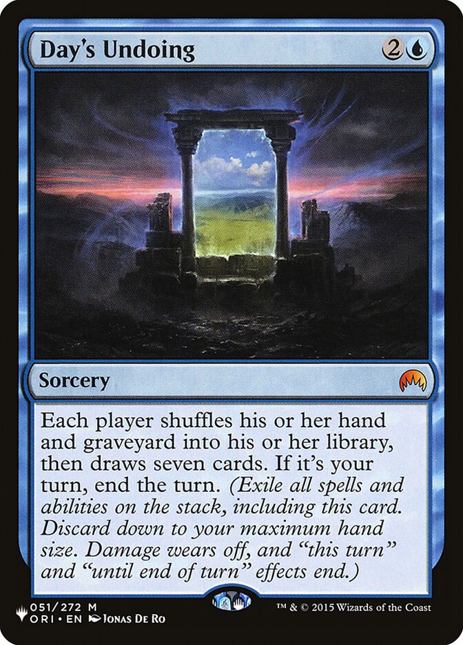 Day's Undoing [The List] | Tabernacle Games