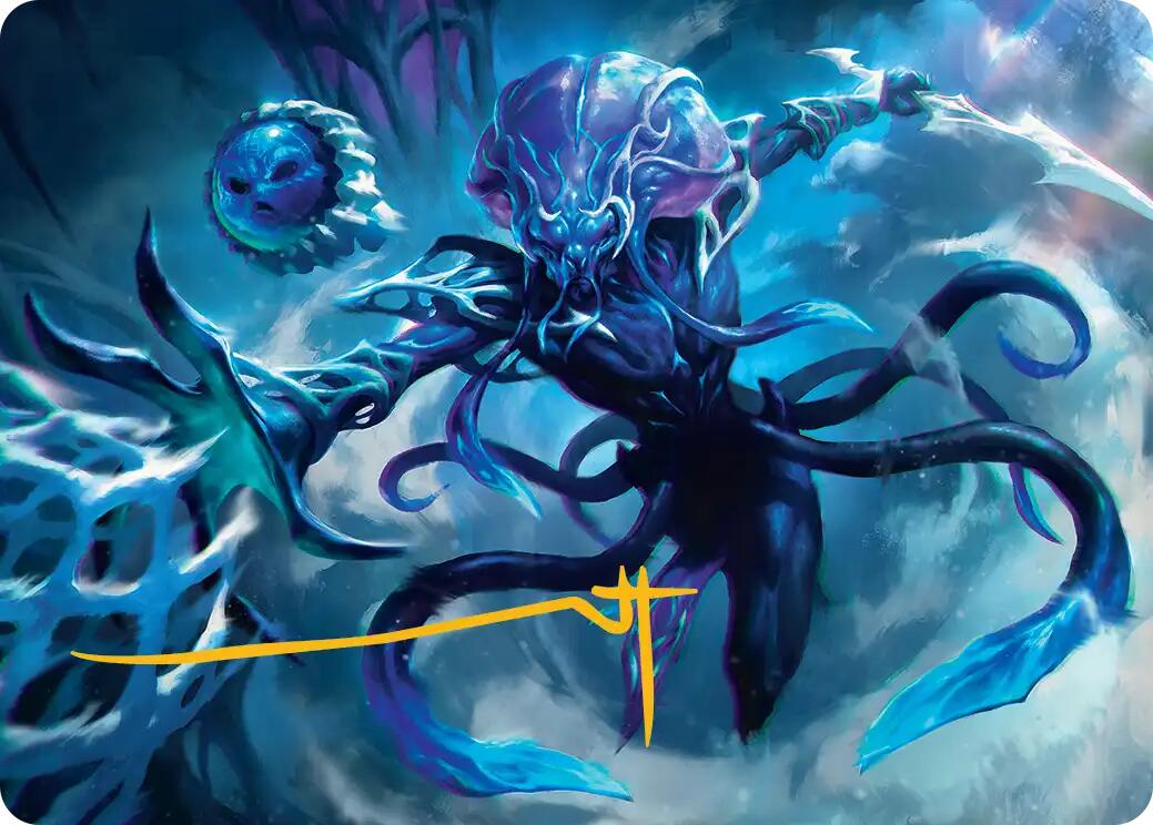 Illvoi Galeblade Art Card (Gold-Stamped Signature) [Edge of Eternities Art Series] | Tabernacle Games