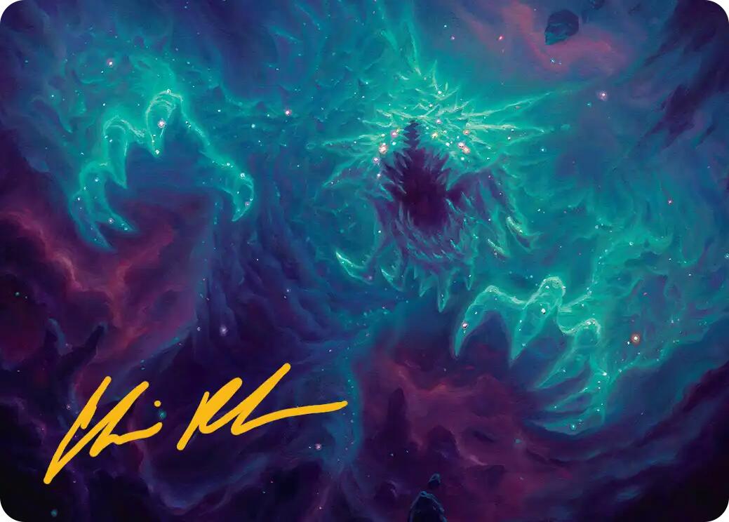 Cosmogoyf Art Card (Gold-Stamped Signature) [Edge of Eternities Art Series] | Tabernacle Games