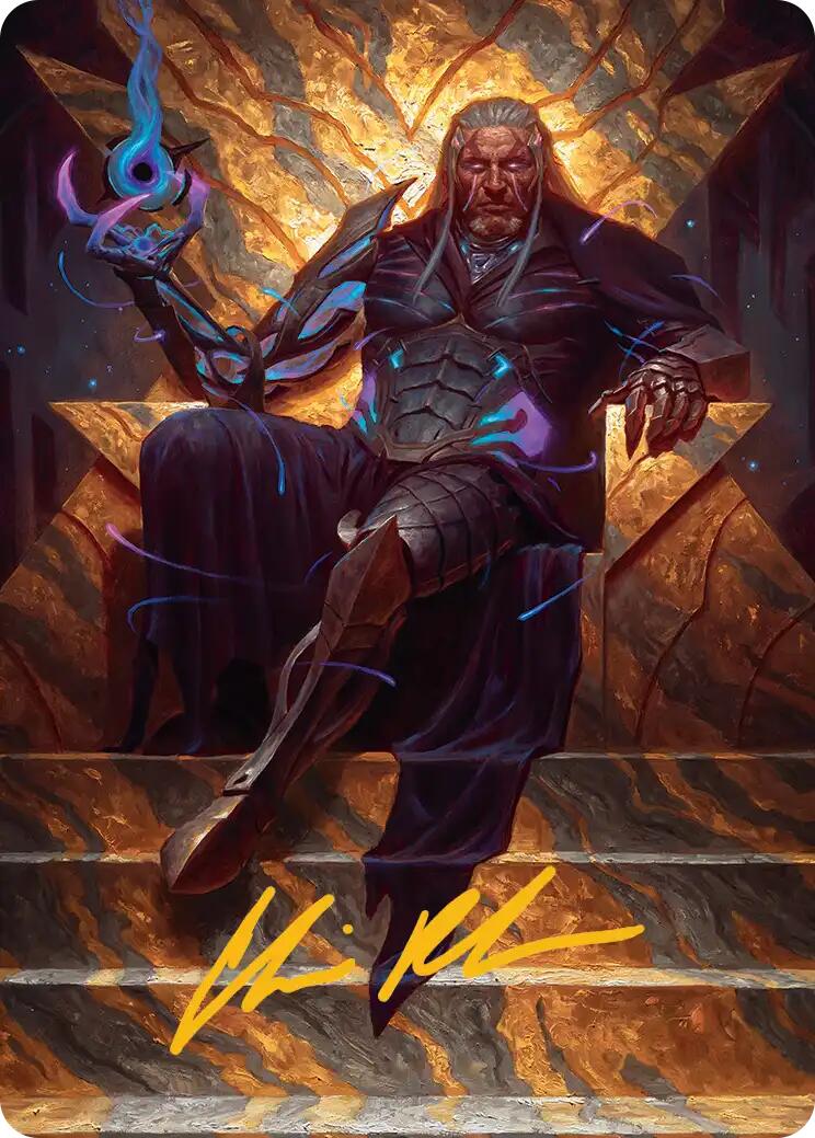 Tezzeret, Cruel Captain Art Card (1/54) (Gold-Stamped Signature) [Edge of Eternities Art Series] | Tabernacle Games