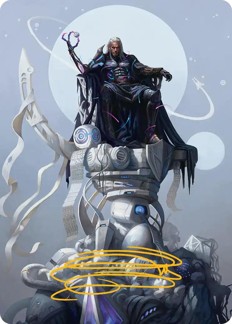 Tezzeret, Cruel Captain Art Card (35/54) (Gold-Stamped Signature) [Edge of Eternities Art Series] | Tabernacle Games