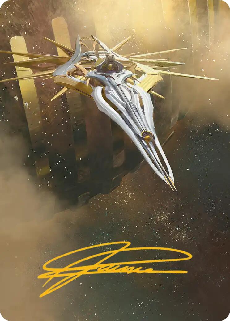 Dawnsire, Sunstar Dreadnought Art Card (Gold-Stamped Signature) [Edge of Eternities Art Series] | Tabernacle Games