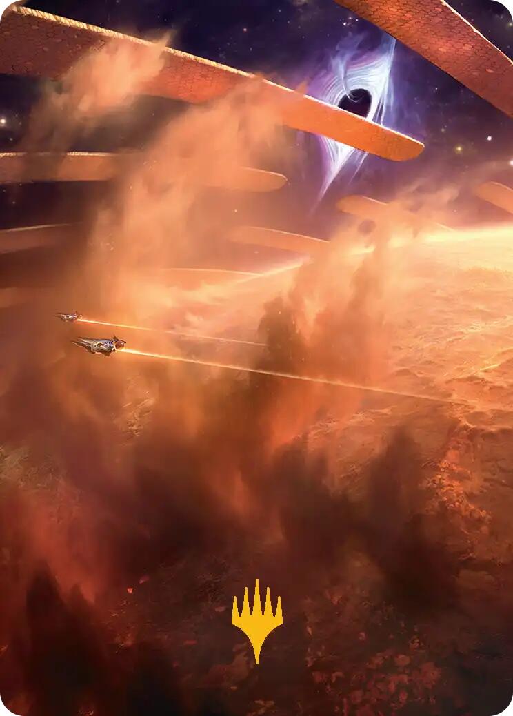 Adagia, Windswept Bastion Art Card (Gold-Stamped Planeswalker Symbol) [Edge of Eternities Art Series] | Tabernacle Games