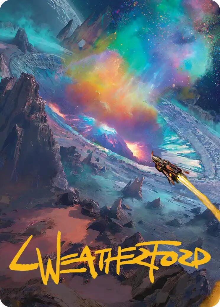 Meteor Crater Art Card (Gold-Stamped Signature) [Edge of Eternities Art Series] | Tabernacle Games