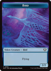 Bird // Golem (0012) Double-Sided Token [Edge of Eternities Commander Tokens] | Tabernacle Games