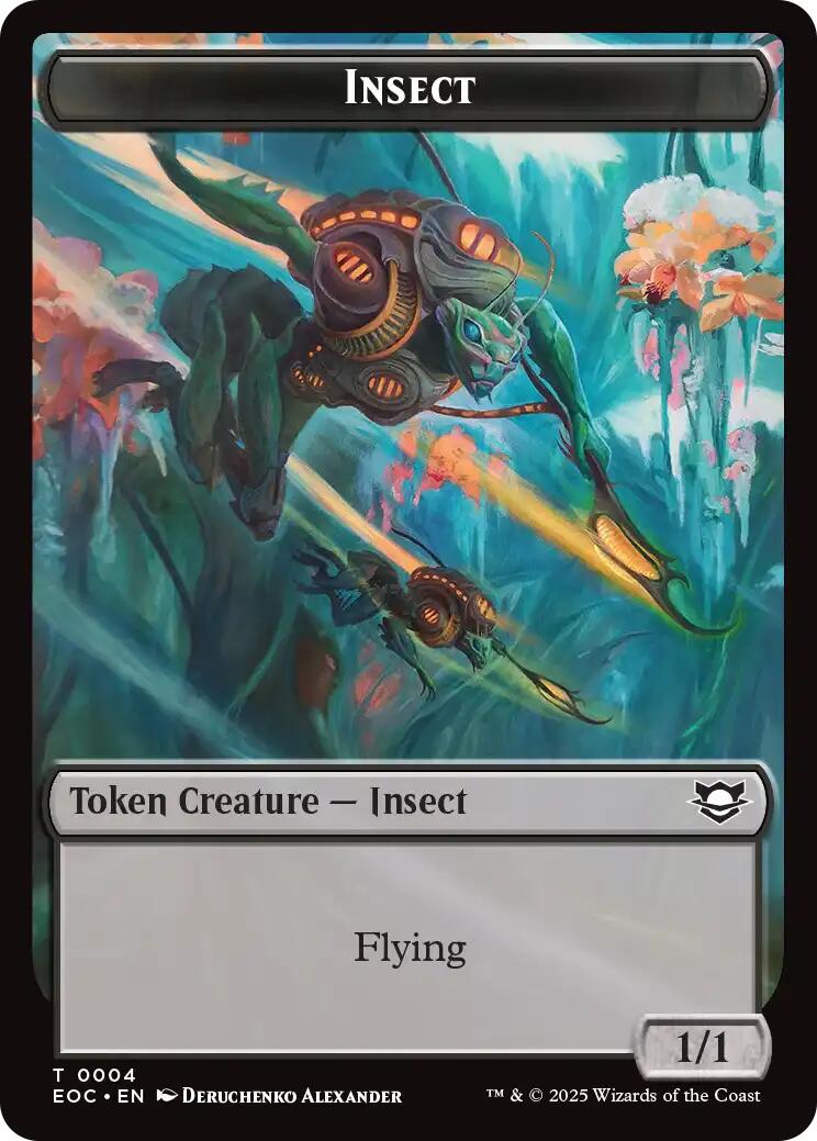 Insect // Elemental (0007) Double-Sided Token [Edge of Eternities Commander Tokens] | Tabernacle Games