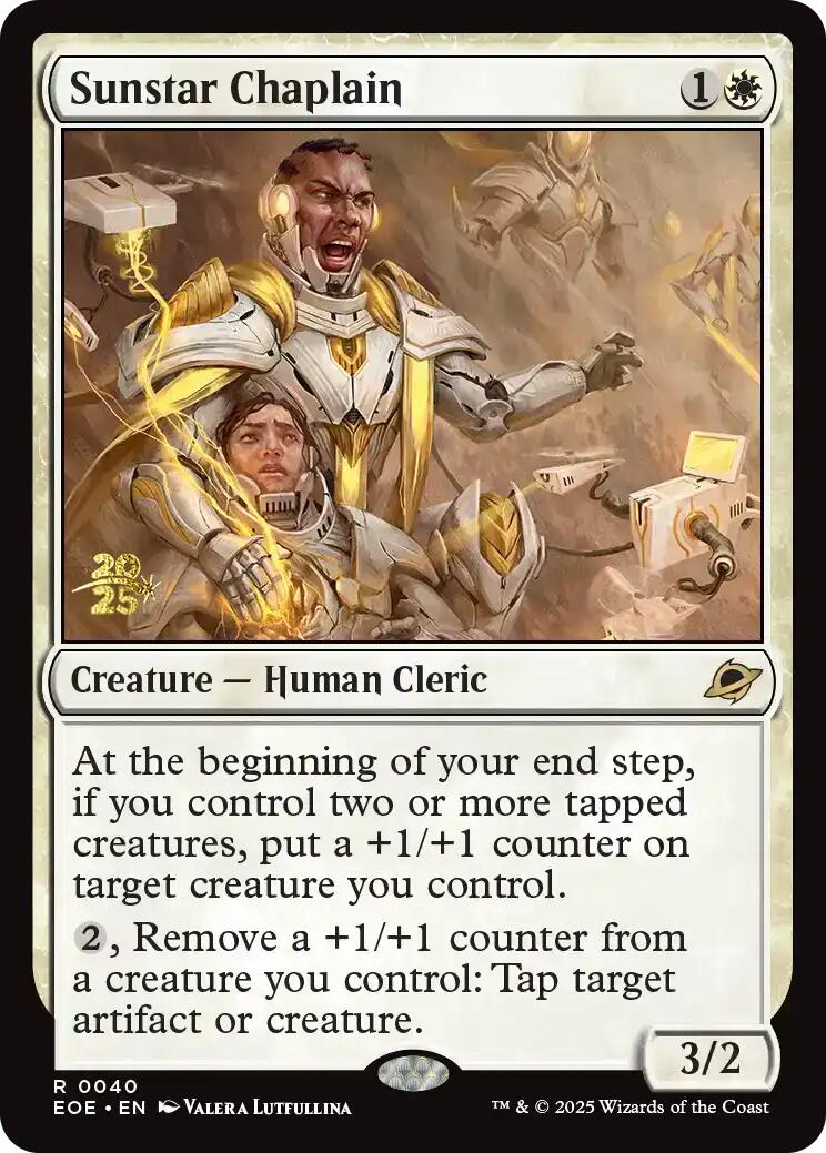 Sunstar Chaplain [Edge of Eternities Prerelease Promos] | Tabernacle Games